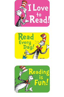 Picture of Cat in the hat reading success  stickers