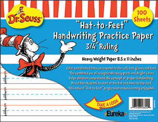 Picture of Dr seuss hat to feet 100sht  handwriting practice paper