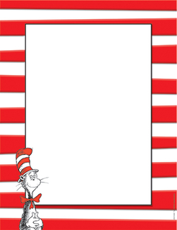 Picture of Dr seuss the cat in the hat  computer paper