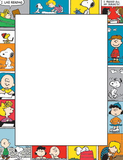 Picture of Peanuts comic blocks computer paper