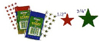 Picture of Stickers foil stars 1/2 in 250/pk  assorted