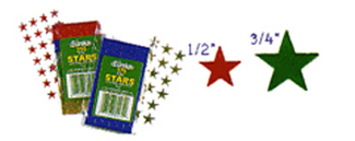 Picture of Stickers foil stars 1/2 in 250/pk  gold