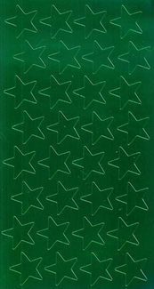 Picture of Stickers foil stars 1/2 inch 250/pk  green