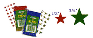 Picture of Stickers foil stars 1/2in red 250pk
