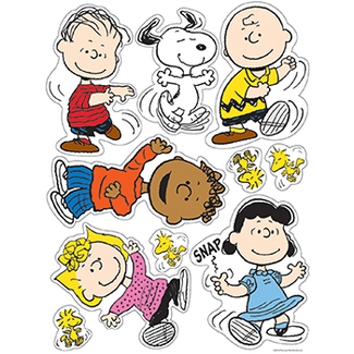 Picture of Peanuts classic characters window  clings