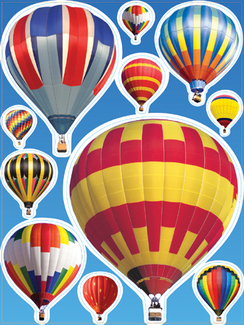 Picture of Hot air balloons window clings