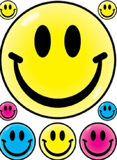 Picture of Window cling smile faces 12 x 17