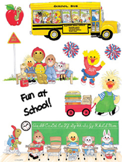 Picture of Window cling suzys zoo school 12x17