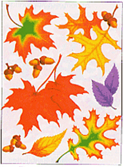 Picture of Window cling fall leaves 12 x 17