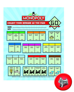 Picture of Monopoly mini reward chart