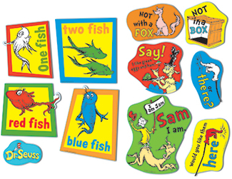 Picture of Large dr seuss fish fox and sam  2 sided deco kit