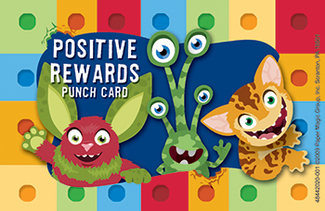 Picture of Alphabites reward punch cards