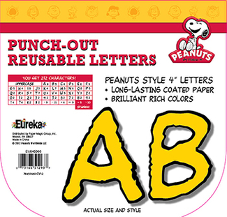 Picture of Peanuts deco letters yellow