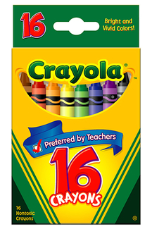 Picture of Crayola crayons 16 color peggable