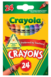 Picture of Crayola crayons 24 color peggable