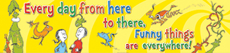 Picture of Seuss 1 fish 2 fish banner