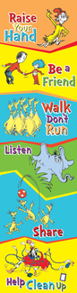 Picture of Seuss-cat in the hat class rules  banner vertical