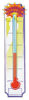 Picture of Banner goal setting thermometer  45 x 12 vertical