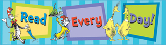 Picture of Cat in the hat read every day  banner