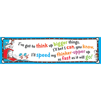 Picture of Cat in the hat think up bigger  things banner 45x12