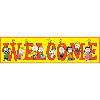 Picture of Peanuts welcome banner
