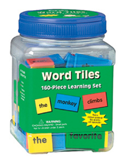 Picture of Word tiles parts of speech 160/pk  color coded