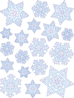 Picture of Window cling snowflakes 12 x 17