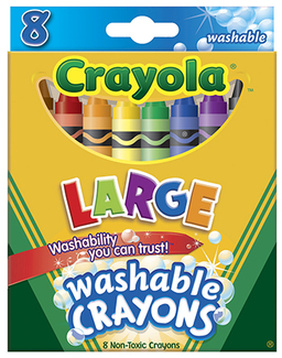 Picture of Washable crayons large 8ct  peggable box