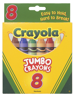 Picture of Crayons jumbo 8ct peggable tuck box