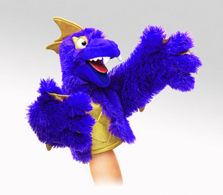 Picture of Purple pi character puppet 17in