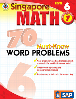 Picture of Singapore math level 6 gr 7 70 must  know word problems