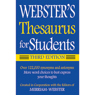 Picture of Websters thesaurus for students