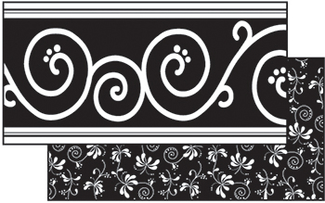 Picture of Black decor double sided border