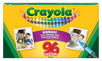 Picture of Crayola 96ct crayons hinged top box