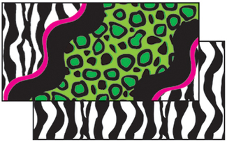 Picture of Colorful leopard double sided  border