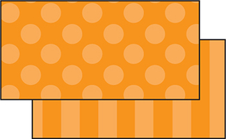 Picture of Orange sassy solids double sided  border