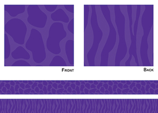 Picture of Sassy animal amethyst double sided  border