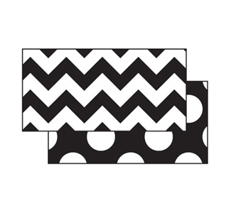 Picture of Black & white zig zag double sided  border