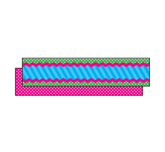 Picture of Pink blue stripe ribbon runners