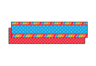 Picture of Blue dot stripe ribbon runners