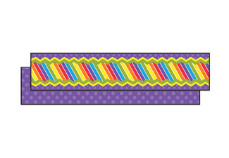 Picture of Multi color stripe ribbon runners