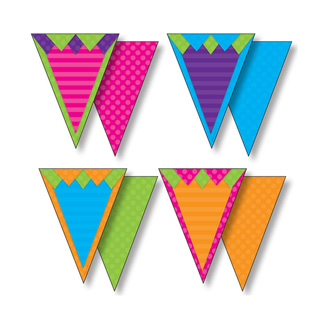 Picture of Sassy solid pennants with pizzazz
