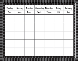 Picture of Black sassy solids calendar