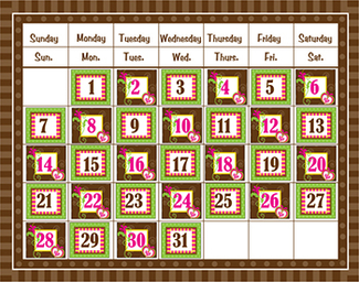 Picture of Brown sassy solids calendar