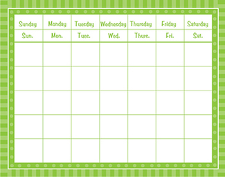 Picture of Green sassy solids calendar