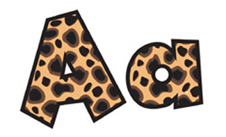 Picture of Fun font letters cheetah 4in