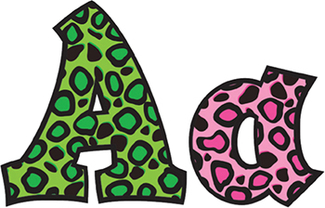 Picture of Colorful leopard 5in sassy font
