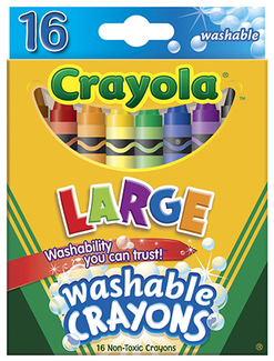 Picture of Crayola washable crayons 16ct large  4 x 7/16