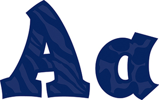 Picture of Sassy animal navy 5in sassy fonts