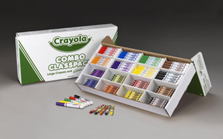 Picture of Crayola large size crayons and  markers classpack